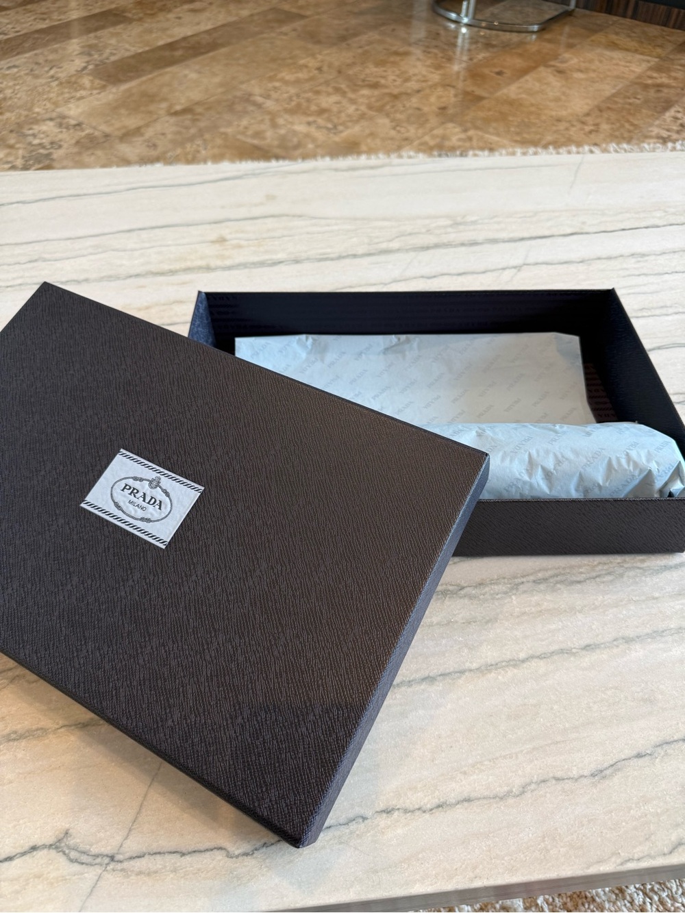 Prada Shirt Box - Dark Blue with Blue Prada Tissue Paper